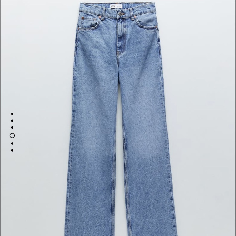 Zara HI RISE WIDE LEG JEANS